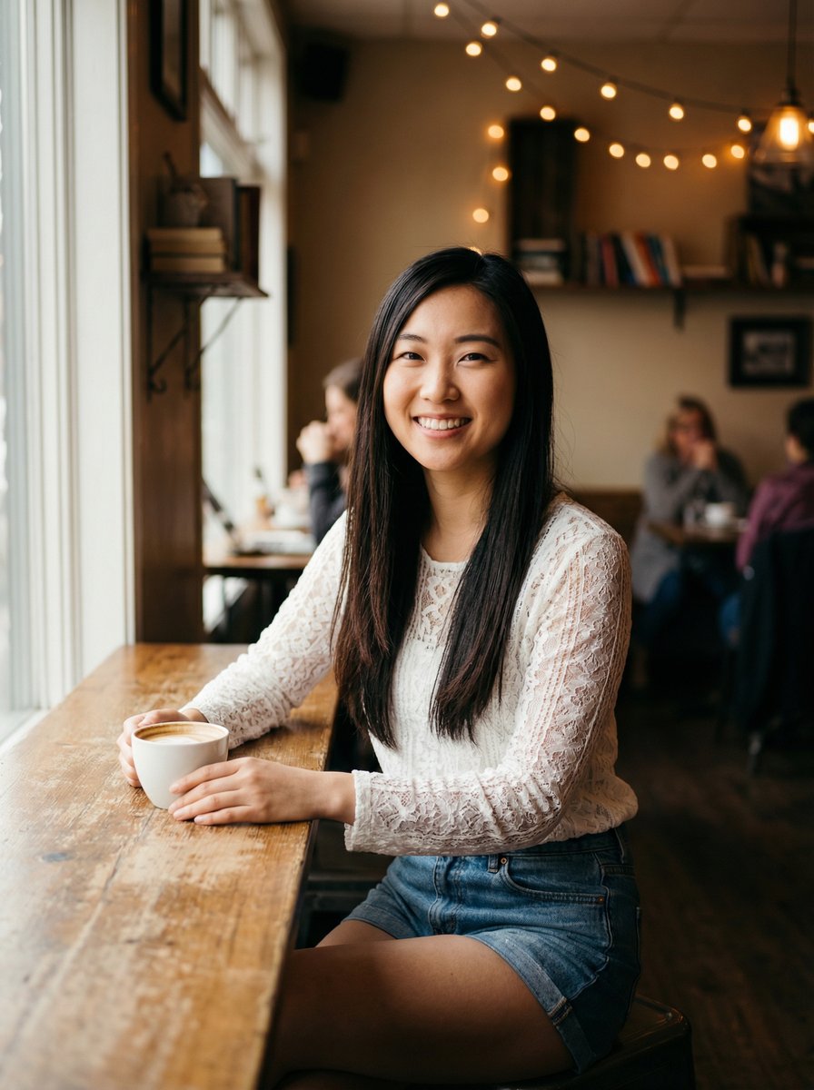 网红主播咖啡馆生活vlog视频